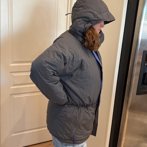 Vintage Patagonia Large Womens Guide Parka W L Gray Purple 90s Jacket Coat Puffy - Picture 4 of 10